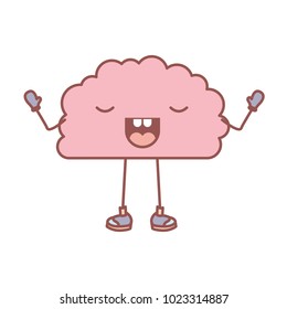comic brain kawaii character