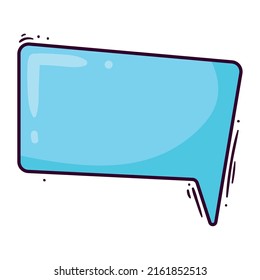 Comicbläschen-blaues Farbsymbol