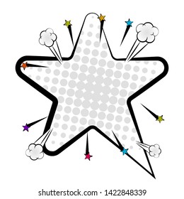 Comic bubble chat with explosion effect - Vector