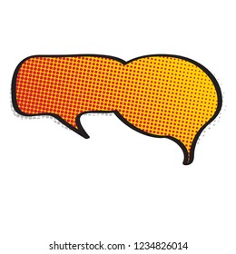 Comic bubble chat with halftone pattern. Vector illustration design