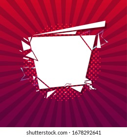 Comic-Bubble-Chat auf halbem Hintergrund - Vektorillustration