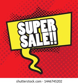 Comic bubble chat sale on a halftone background - Vector