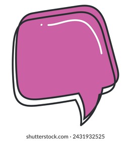 Comic bubble chat sketch icon Hand Draw Vector illustration
