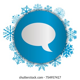 comic bubble christmas icon