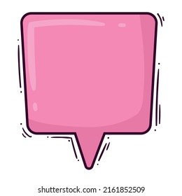 comic bubble color pink icon