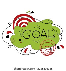 comic bubble goal doodle icon in flat style vector for use on label, like, symbol for internet sites