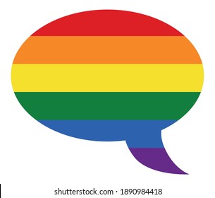 la bandera LGBT de burbuja cómica. vector de icono gay, lesbiana, bisexual y transgénero