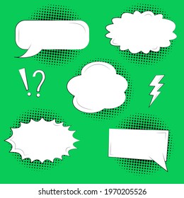 Comic Bubble Speech Balloons Speech Cartoon color background Vector illustration