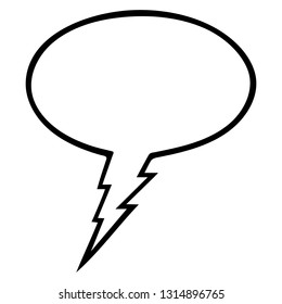 Comic bubble speech icon in outline style vector illustration for design and web.