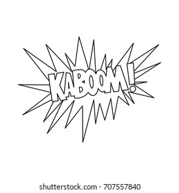Comic bubble speech icon in outline style vector illustration for design and web isolated on white background. Comic bubble speech vector object for labels and advertising