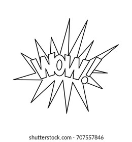 Comic bubble speech icon in outline style vector illustration for design and web isolated on white background. Comic bubble speech vector object for labels and advertising