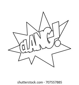 Comic bubble speech icon in outline style vector illustration for design and web isolated on white background. Comic bubble speech vector object for labels and advertising