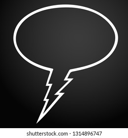Comic bubble speech icon. Vector illustration.