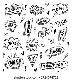 Comic Bubble Speech vector set