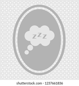 Comic bubble Zzz. Sleeping vector icon.