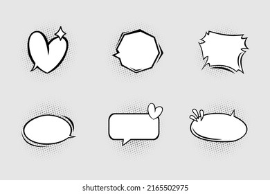 Burbujas cómicas con fines de diseño