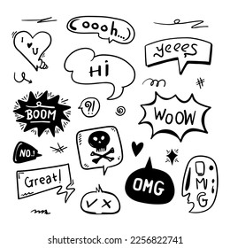 Comic bubbles for design purposes