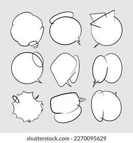 Comic bubbles for design purposes