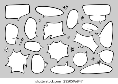 Comic bubbles for design purposes