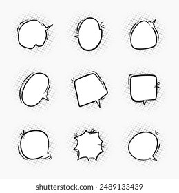 Comic bubbles for design purposes