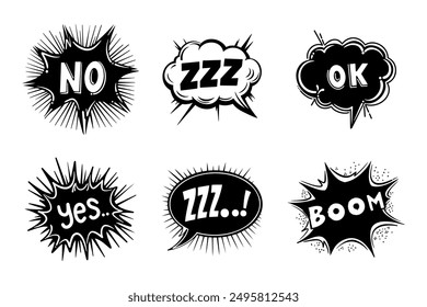 Comic bubbles for design purposes