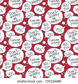 Comic bubbles. Vector illustration of seamless pattern.