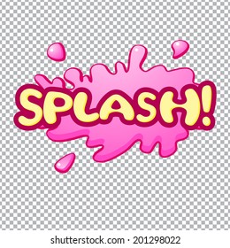 Comic bubbles vector isolated illustration, splashing sound