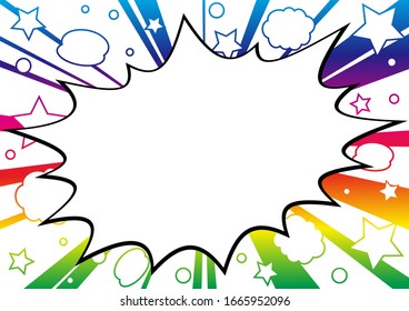 comic bubble,speech bubble and star pattern background