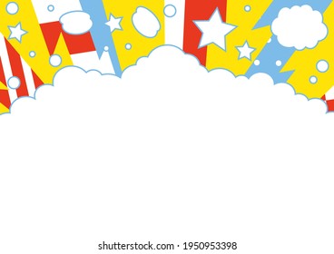 comic bubble,speech bubble and star pattern background