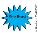 Comic burst, bursting star, starburst speech bubbles. Star sticker, burst speech balloon. Comic book, vector boom or explosion. Communication concept.