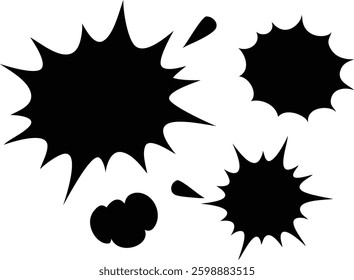 Comic Burst Explosion Vector - Comic Boom Elements Illustration.Dynamic comic burst explosion vector featuring bold boom elements. Perfect for comic-style designs, pop art, action scenes, and creative