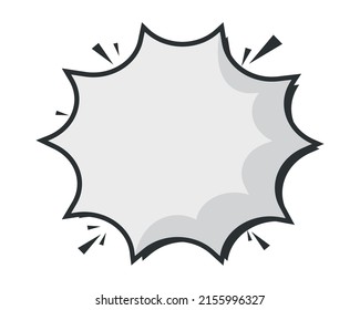 icono de explosión cómica en fondo blanco
