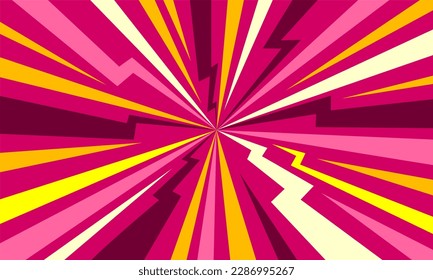 Comic burst pink background design