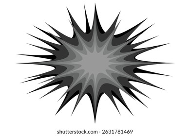 Comic-Burst-Vektorsymbol. Comic-Burst, zerplatzender Stern, starburst Sprechblasen. Star-Aufkleber, geplatzter Sprechballon. 