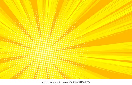 Comic burst yellow background design