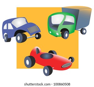 Comic cars.
