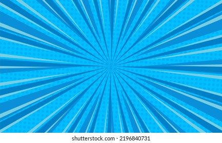 Caricatura cómica de fondo azul abstracto 