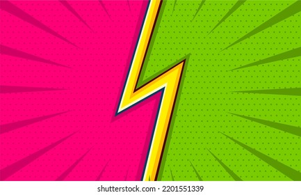 Comic cartoon abstract versus background template