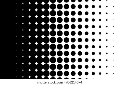 Comic, cartoon background. Pop art style. Pattern with small circles, dots. Halftone dotted pattern. Design for web banners, wallpaper, sites. Vector illustration. Black and white color