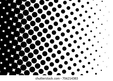 Comic, cartoon background. Pop art style. Pattern with small circles, dots. Halftone dotted pattern. Design for web banners, wallpaper, sites. Vector illustration. Black and white color