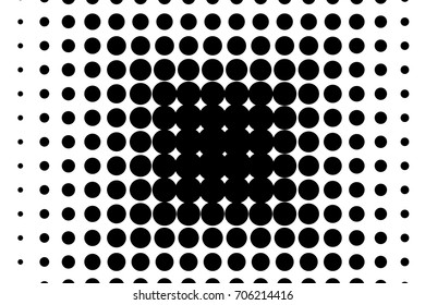 Comic, cartoon background. Pop art style. Pattern with small circles, dots. Halftone dotted pattern. Design for web banners, wallpaper, sites. Vector illustration. Black and white color