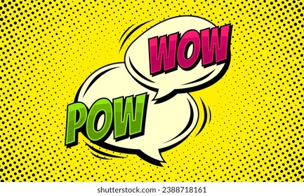 Comic cartoon background with speech bubble