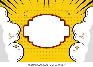 A comic cartoon background typically features vibrant and playful scenery with exaggerated lines, bold colors, and minimalistic details.