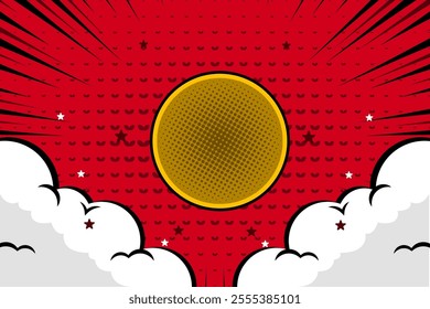 A comic cartoon background typically features vibrant and playful scenery with exaggerated lines, bold colors, and minimalistic details.