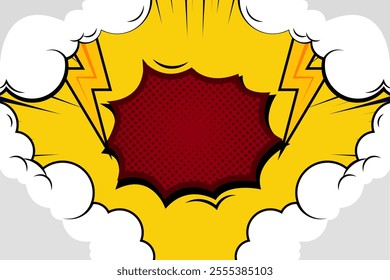 A comic cartoon background typically features vibrant and playful scenery with exaggerated lines, bold colors, and minimalistic details.