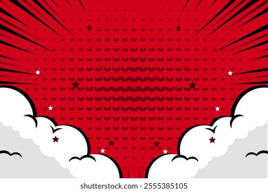 A comic cartoon background typically features vibrant and playful scenery with exaggerated lines, bold colors, and minimalistic details.