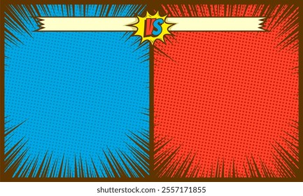Comic cartoon background versus template 