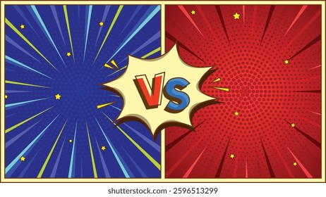 Comic cartoon background versus template