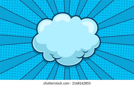 Comic cartoon blue background design
