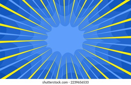 Diseño de fondo azul de dibujos animados cómicos